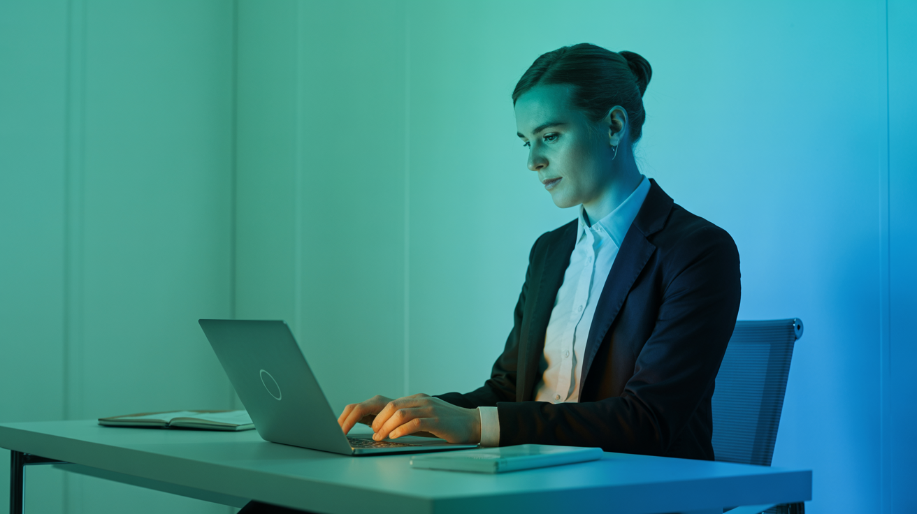 Professional in modern office - productivity and time management