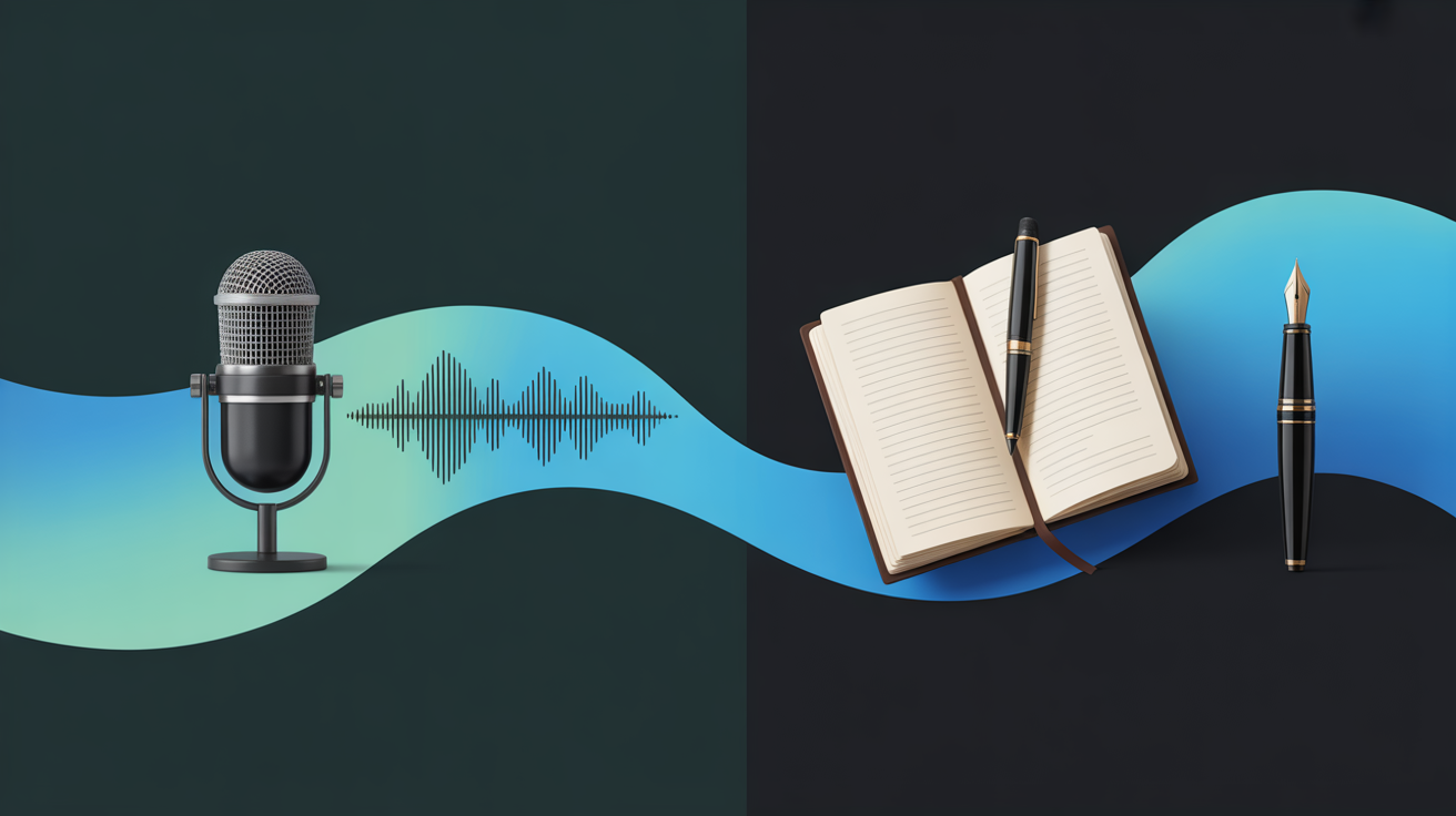 Comparison of microphone and traditional journal - modern vs traditional journaling